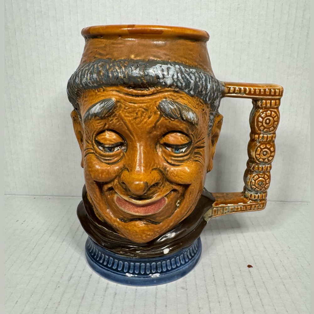 Vintage Signed S. ORVIS Of Capodimonte Toby Style Stein Made In Italy